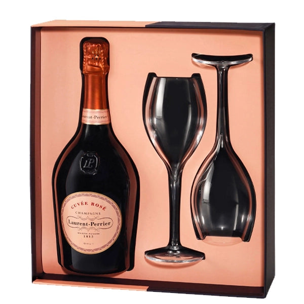 LAURENT-PERRIER CUVEE ROSE BRUT 75CL WITH 2 GLASSES