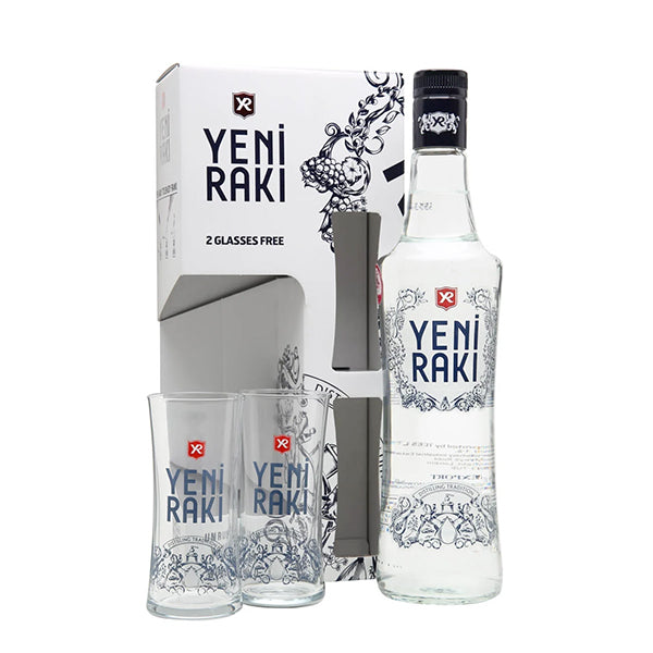 YENI RAKI 70CL (2 GLASSES GIFT PACK)