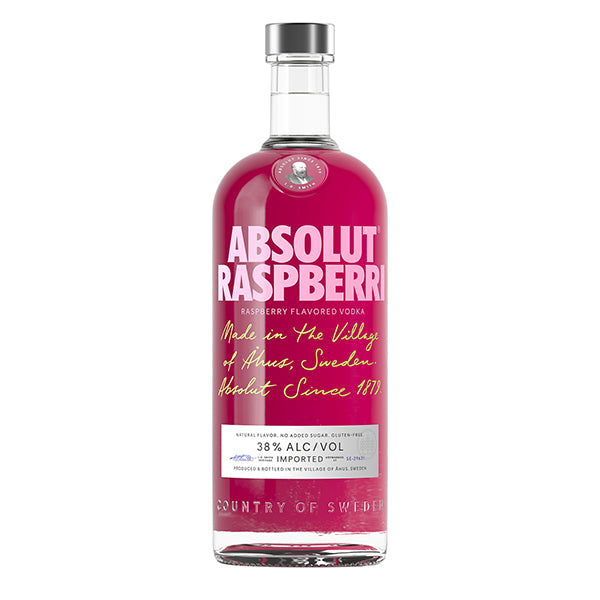 ABSOLUT VODKA RASPBERRY 1L ابسلوت فودكا توت احمر ١ لتر