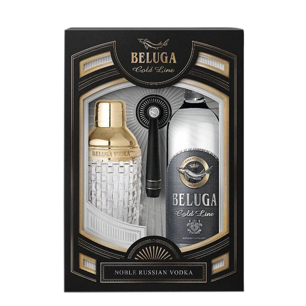 BELUGA GOLD LINE VODKA (SHAKER+ STRAINER SET) 70CL