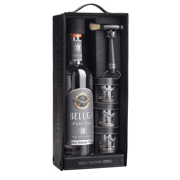 BELUGA GOLD LINE VODKA (GIFT PACK WITH 3 SHOTS) 70CL