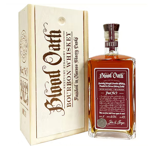 BLOOD OATH PACT N9 BOURBON WHISKEY 98.6 PROOF 75CL (2023 Limited Release)