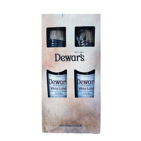 DEWARS WHITE LABEL 2x1L (2 GLASSES PACK)