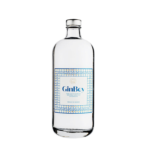 GINBEY ARTISANALE LEBANESE GIN , RESTED IN CLAY JARS 70CL