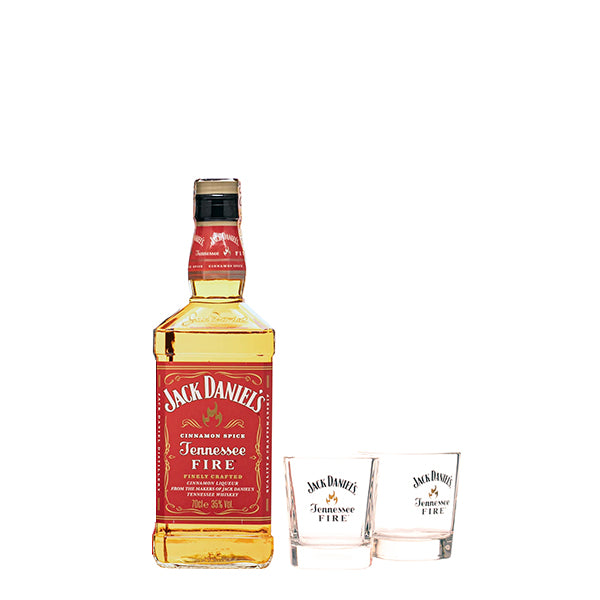 JACK DANIELS FIRE 70CL (WITH 2 GLASSES)