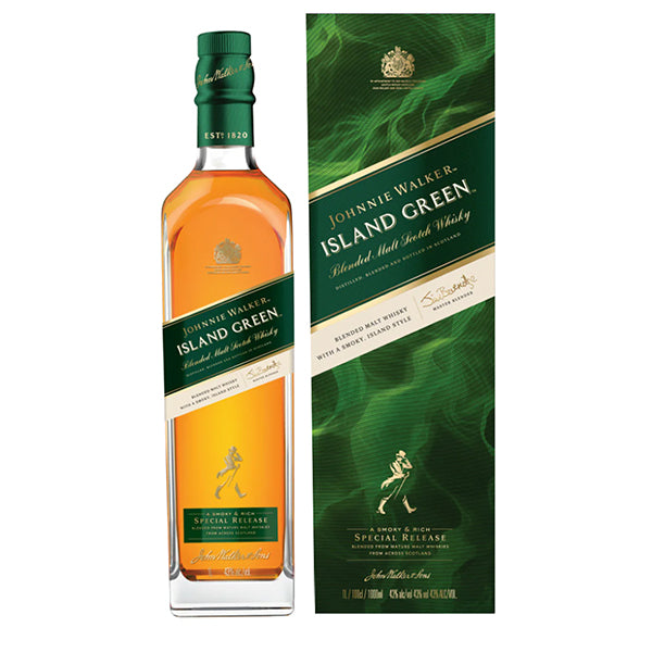 JW ISLAND GREEN BLENDED SCOTCH WHISKY 1L (TRAVEL EXCLUSIVE) جوني ووكر گرين ليبل 1 لتر (نسخة محدودة)