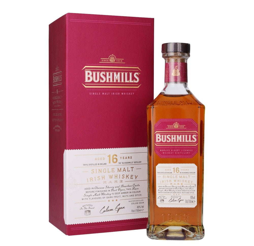 BUSHMILLS 16 YEAR OLD SINGLE MALT – PORT &amp; SHERRY FINISH 70CL