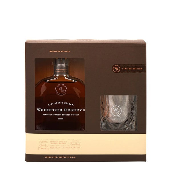 WOODFORD RESERVE BOURBON 1L WITH GLASS